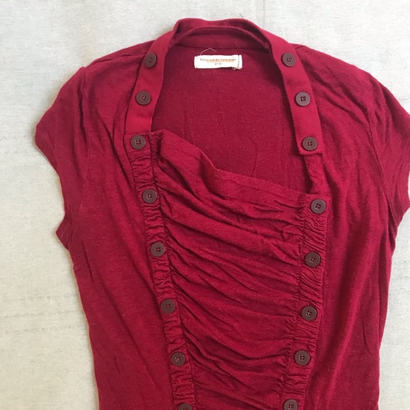 Anthro Pilcro & Letterpress ruched top XS - Picture 3 of 5